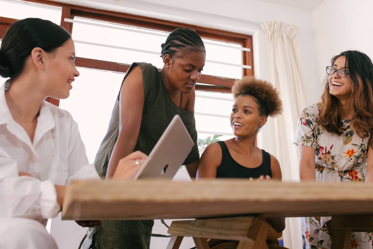 ladies working in office